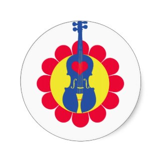 cute little violin sticker