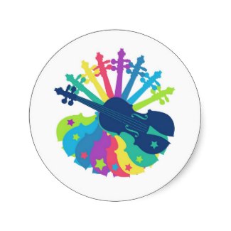 violin fun sticker