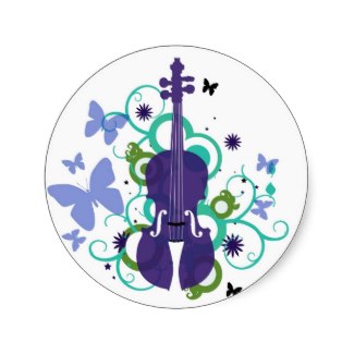 violin sky sticker