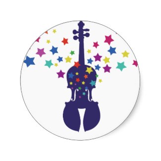 violin star sticker